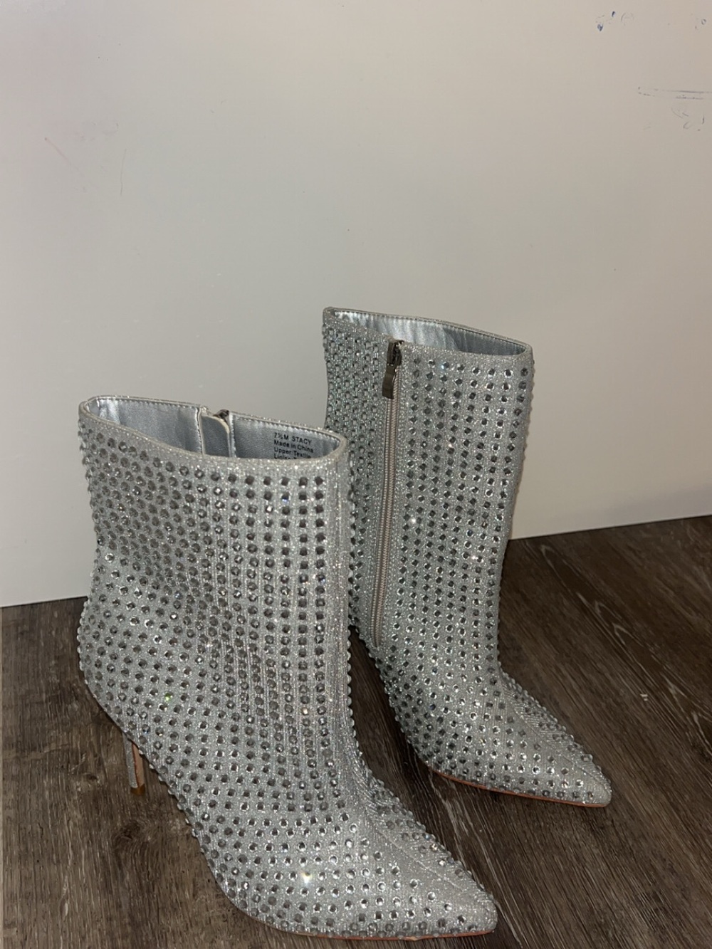 Sparkly, stiletto boots